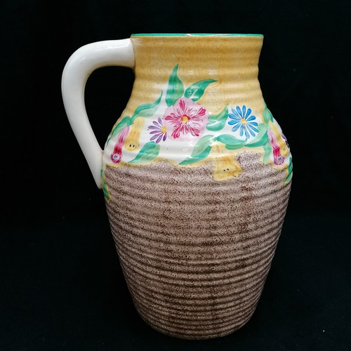 411 - Clarice Cliff Petunia large jug c.1933 - height 11½