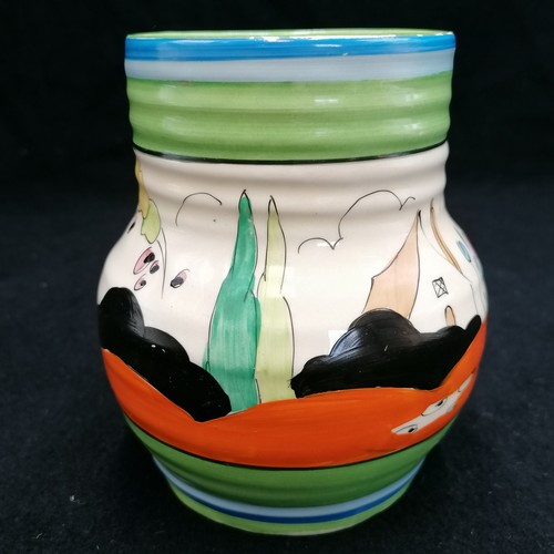 413 - Clarice Cliff Bizarre Tulips vase #565 S/S c.1934 - height 4¾