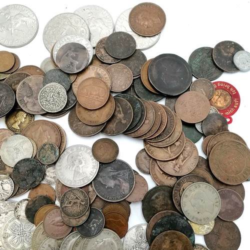 446 - Large qty of mostly GB coins inc silver