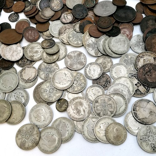 446 - Large qty of mostly GB coins inc silver