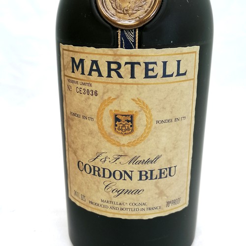 448 - Unopened bottle of Martell Cognac Cordon Bleu / brandy in original box and cellophane