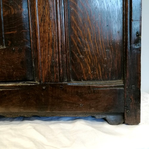 592 - 18th century oak panelled wall cabinet with single door - 28½