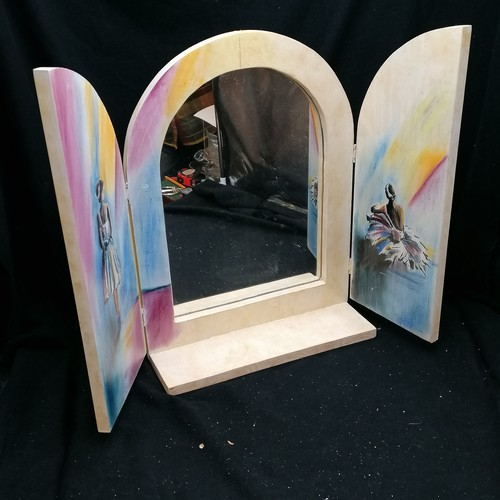 594 - Dressing table mirror with folding panels depicting ballerinas - 20