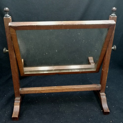 595 - Antique mahogany dressing table mirror