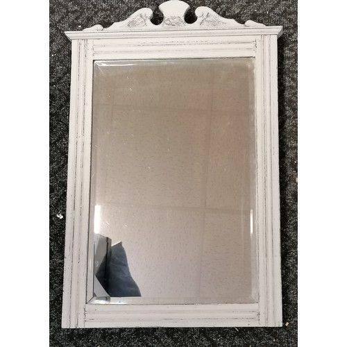 596 - Painted wooden frame bevel edge mirror - 18½