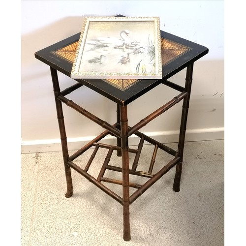 601 - Bamboo side table (a/f) - 28½