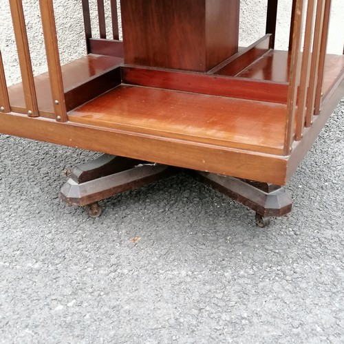 610 - Antique Mahogany revolving bookcase - 22