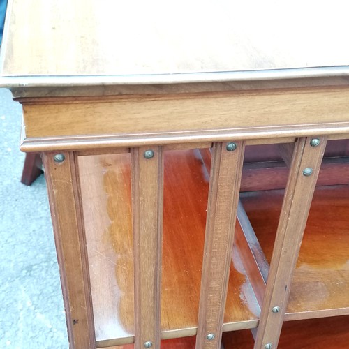 610 - Antique Mahogany revolving bookcase - 22