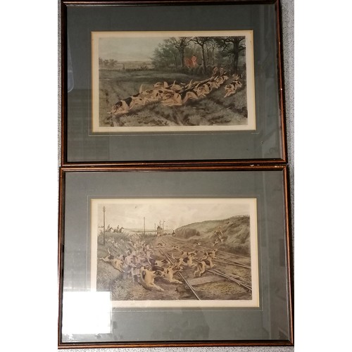 668 - Pair of fox hunting engravings by E G Hester & Frank Paton - 18