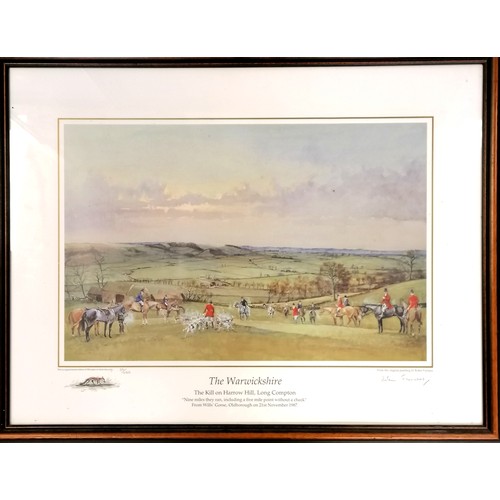 670 - Ltd ed print signed #35/250 of The Warwickshire Hunt by Robin Furness - 20