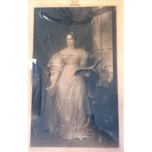 681 - Gilt wood framed print of Elizabeth Duchess of Rutland - 35