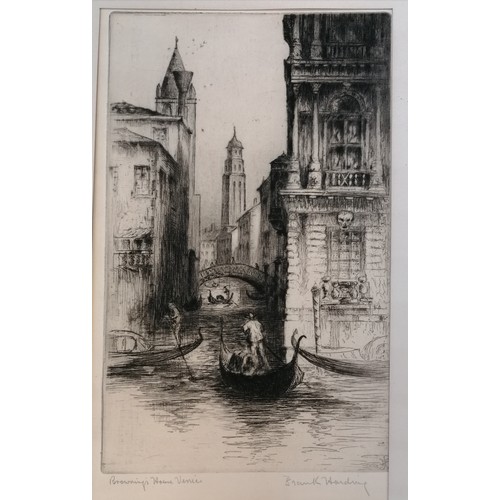 685 - 2 engravings of Venice by Frank Harding - 15¾