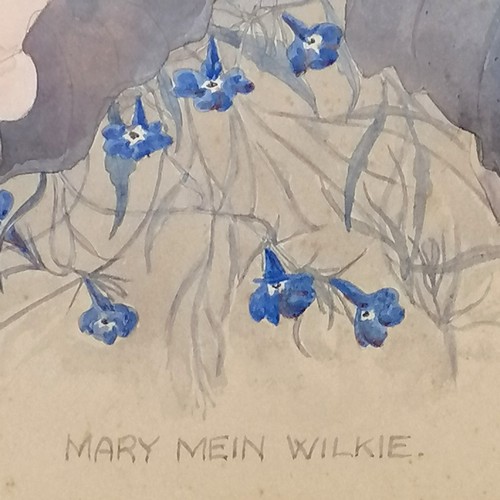 691 - 1973 original watercolour of flowers by Mary Mein Wilkie - 25½