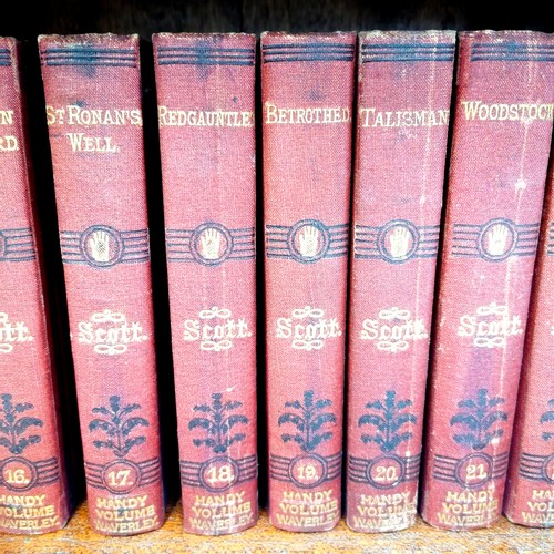 706 - 1877 Waverley set of 24 books in a mahogany miniature bookcase - 13