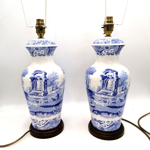 719 - Spode Italian pair of lamp bases (15½