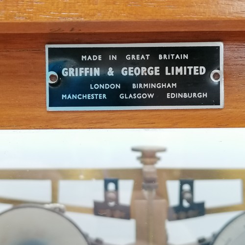 722 - Griffin & George Ltd cased set of balance scales