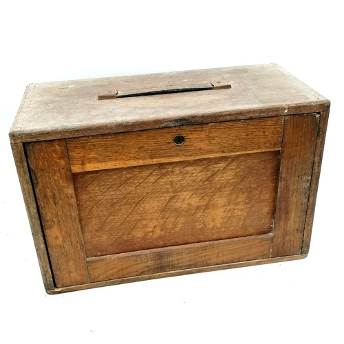 724 - Oak 1953 Napier apprentice tool chest / carry box fitted with 4 drawers containing tools - 16