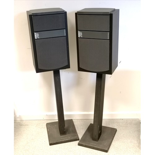 741 - Wharfedale Force 2180 pair of speakers on original stands - total height 42