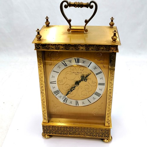 167 - Large mantle quartz clock by London Clock Co - 10½