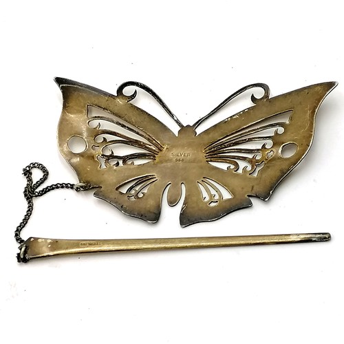 230 - Oriental silver butterfly hair ornament - 3