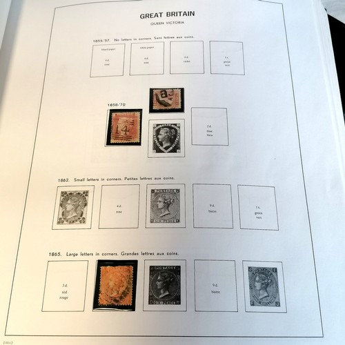 506 - Stanley Gibbons Great Britain stamp album with approx 1500+ stamps - a useful starter collection