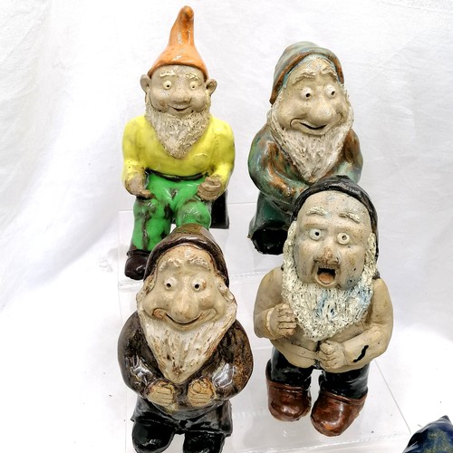 1 - Quantity of vintage pottery gnomes - tallest 30cm high