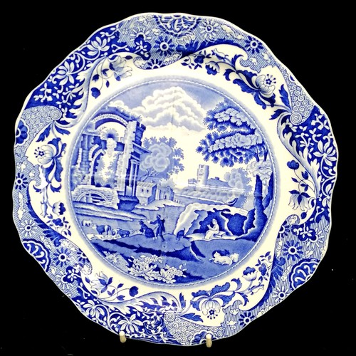 137 - Spode Italian sandwich plate & bowl t/w willow pattern meat plate etc