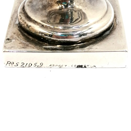 405 - Antique silver Asprey & Co Ltd urn shaped sugar caster 1909 (Rd 521059) - 17.5cm high & 223g. In goo... 