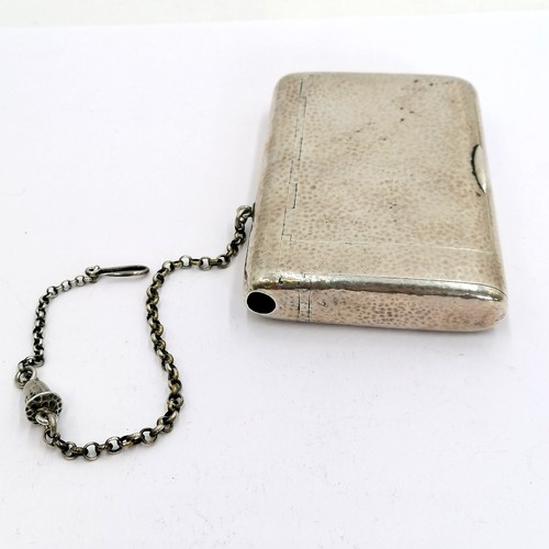 414 - Russian silver planished cigarette / novelty vesta case with inscription ~ from hrh the princess roy... 