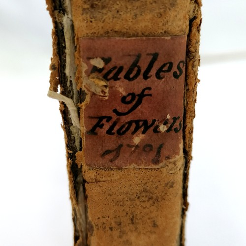 464 - 1781 book - Fables Of Flowers For The Female Sex With Zephyrus And Flora, A Vision ~ both covers are... 