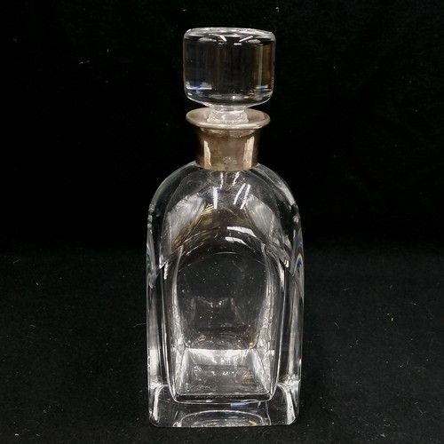 509 - Garrard & Co Ltd silver collared decanter - 25cm high & in good condition