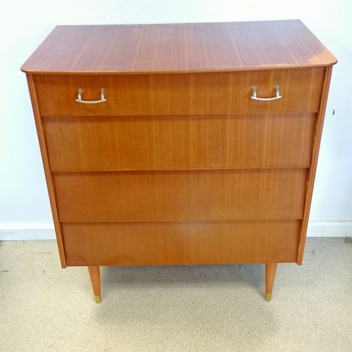 623 - 1960's Avalon Yatton mahogany chest of drawers - 77cm wide 45cm deep 85cm high