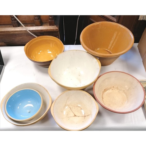 41 - Qty of stoneware, pottery & T G Green mixing bowls inc Gresley (in good condition) ~ all the rest a/... 