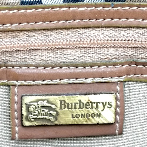 17 - 2 Burberry handbags, some wear.