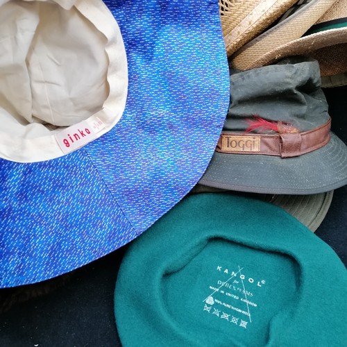 36 - Qty of hats x 10 incl. Ginko blue floppy hat, Kangol felt beret etc.