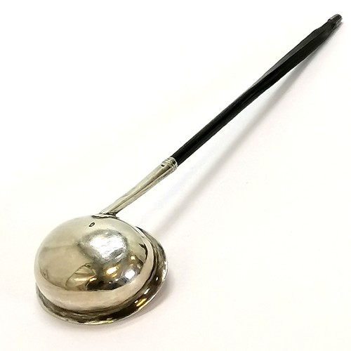 482 - Georgian small silver & baleen handle toddy ladle - 18cm long. In good condition.