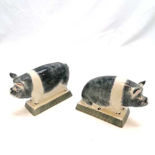 2 - Pair of Rye pottery (Boar & Sow) figures - 16cm long & 11cm high & in good condition