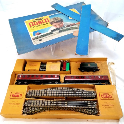 32 - Honby Dublo Electric Train Box Set. Tinplate British Railways London Midland Region, Duchess of Mont... 