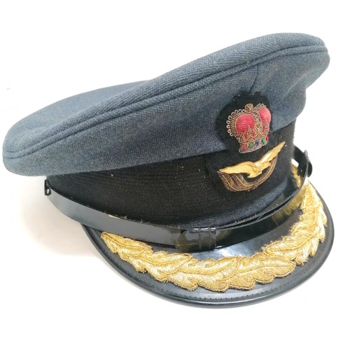 67 - RAF cap in Wing Commander M V P H Harrington Bates gentlemans hatters box t/w various epaulettes (in... 