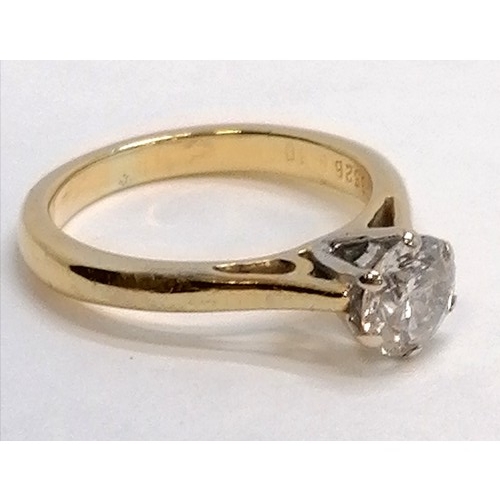 178 - 18ct diamond solitaire ring size J½ - 4.1 g total weight