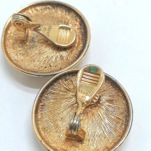 214 - 12 pairs of Monet clip on earrings t/w a Monet ring  - SOLD ON BEHALF OF THE NEW BREAST CANCER UNIT ... 