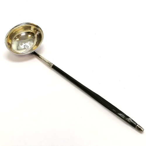 326 - Georgian small silver & baleen handle toddy ladle - 18cm long. In good condition.