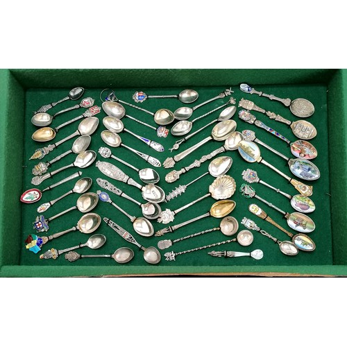 329 - Cased collection of collectors spoons 41 in total some silver as photographed.