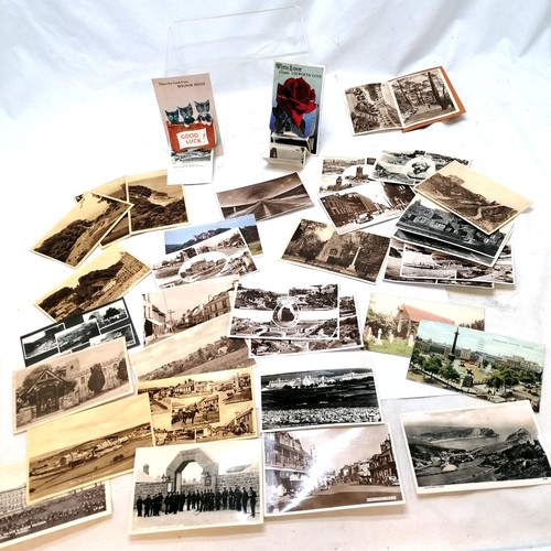 384 - Small collection of postcards inc Dartmoor prison / guards