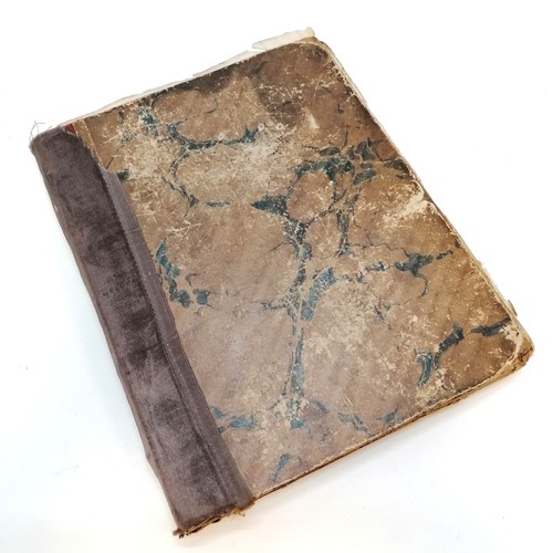 392 - 19th century exercise book converted into a scrap book