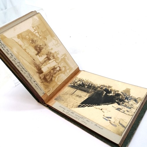 393 - An annotated photograph album of mostly relating to HMS Devonshire C1908-1909 including South Africa... 