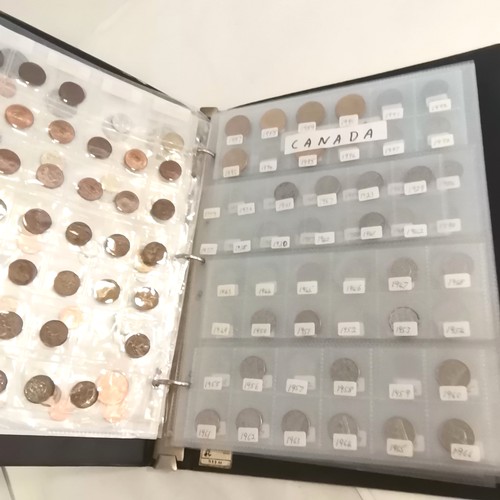 432 - Album containing collection of coins inc 2008 UK coin set & collection of Canada 25c coins etc