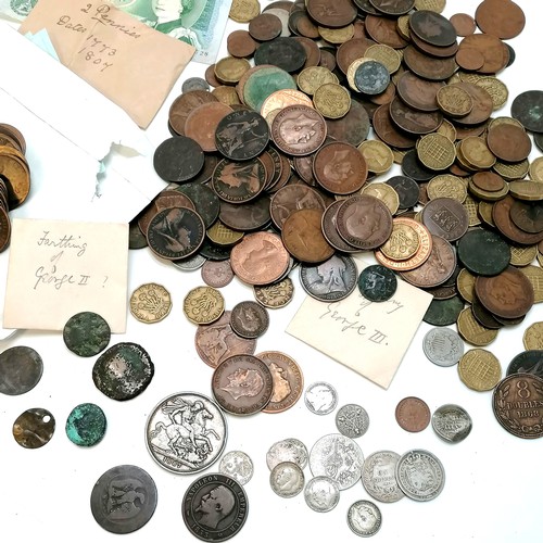 436 - Qty of mostly English coins inc some silver