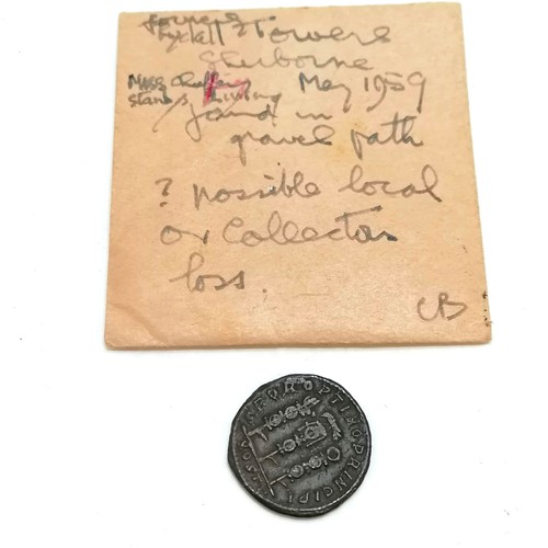 444 - 3 x Roman coins in original envelopes with annotation