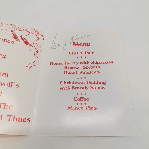 462 - 1979 luncheon menu hand signed by Terry Wogan, Barry Norman & Desmond Morris